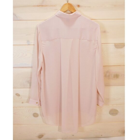 Chico's Black Label size 1 Women's M Pastel Pink Button-up Long Sleeve Blouse - Picture 3 of 12